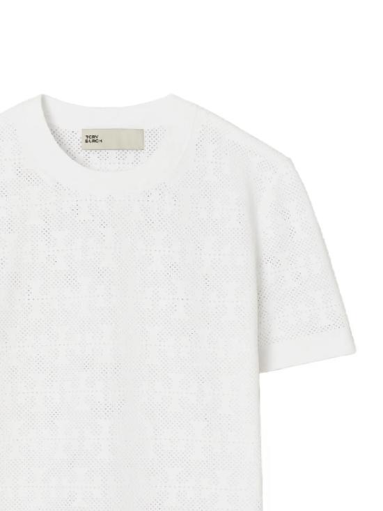 25FW 토리버치 반팔 티셔츠 168853 100 White - TORY BURCH