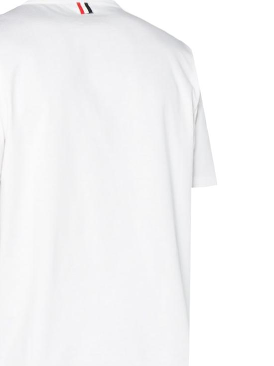 25FW 톰브라운 반팔 티셔츠 MJS010A 01454100 White - THOM BROWNE