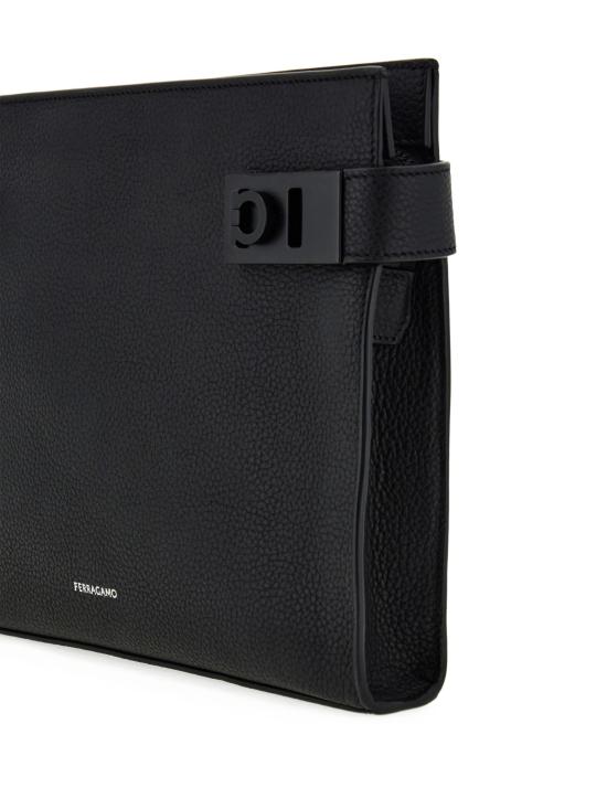 25FW 살바토레 페라가모 클러치/파우치 241780 784939 Black - SALVATORE FERRAGAMO