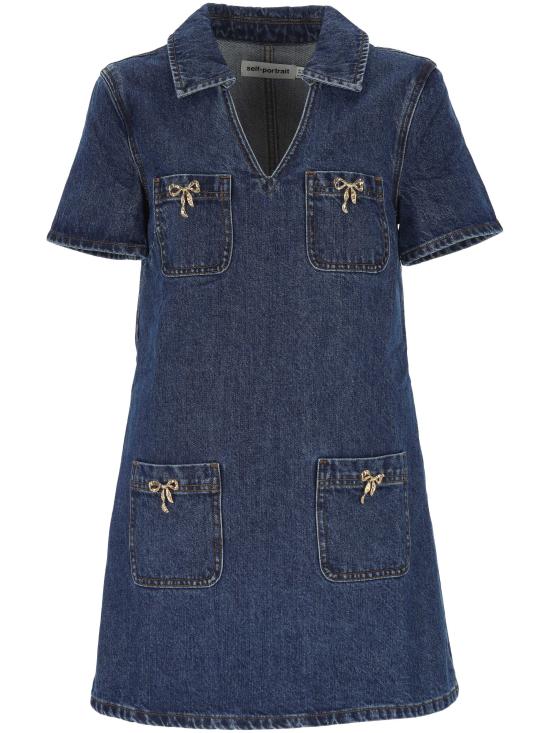 25FW 셀프 포트레이트 미디 원피스 PF25 812SBL BLUE Blue