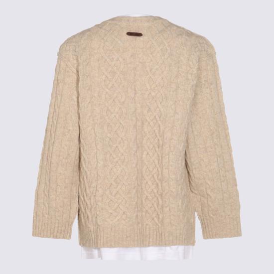 25FW 모스키노 스웨터 252ZZ091252030006 WHITE - MOSCHINO