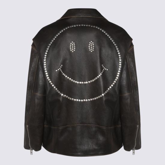 25FW 모스키노 가죽 자켓 252ZZ370152701101 BROWN - MOSCHINO