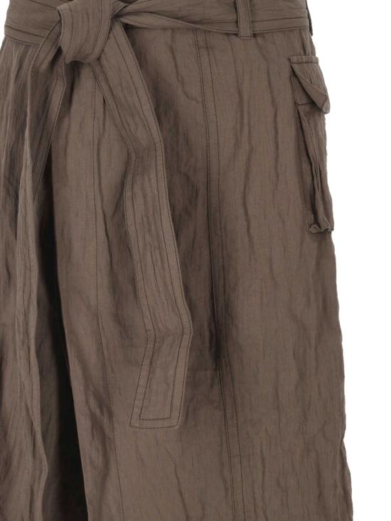 25SS 살바토레 페라가모 미디 스커트 13G997 783804 CONCRETE - SALVATORE FERRAGAMO