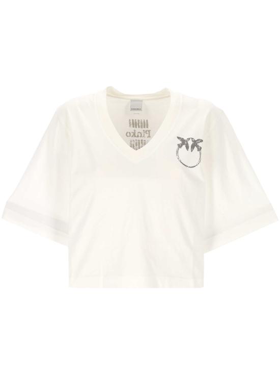 25SS 핑코 반팔 티셔츠 104606 A2D0Z05 BIANCO BIANCANEVE