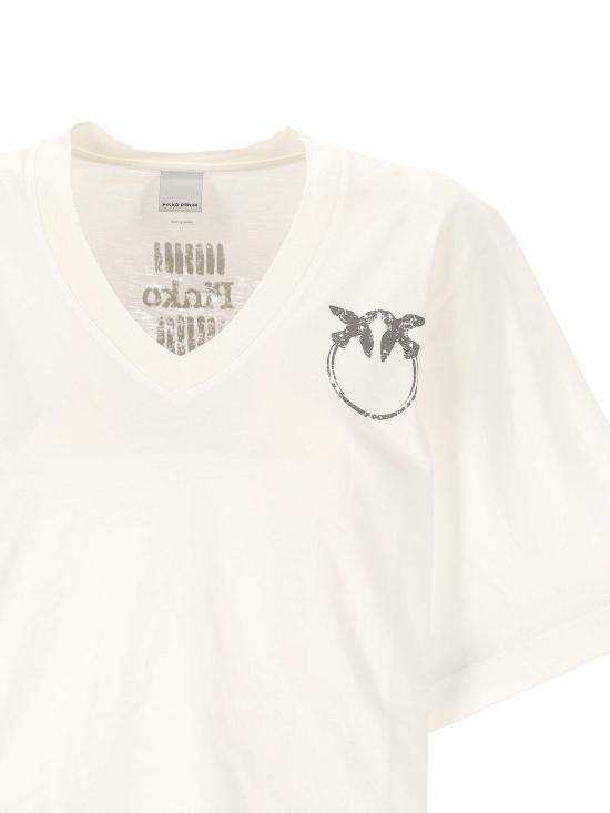 25SS 핑코 반팔 티셔츠 104606 A2D0Z05 BIANCO BIANCANEVE - PINKO