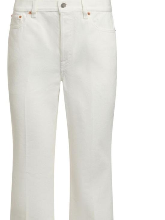 25SS 구찌 플레어 크롭 데님 팬츠 817989 XDC8W9000 Optical white - GUCCI