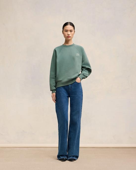 24FW 아미 긴팔 티셔츠 USW024 747 4013 ANTIQUE CLAY Green - AMI