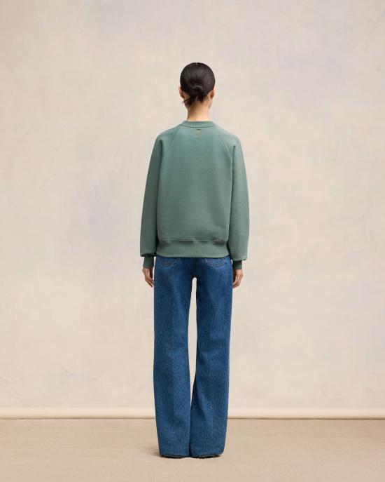 24FW 아미 긴팔 티셔츠 USW024 747 4013 ANTIQUE CLAY Green - AMI