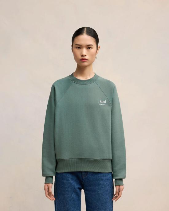 24FW 아미 긴팔 티셔츠 USW024 747 4013 ANTIQUE CLAY Green - AMI