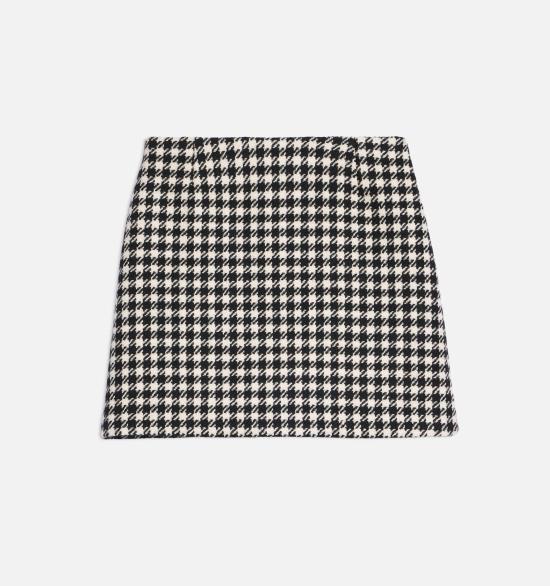  아미 미디 스커트 FSK002 268 012 BLACK OFF WHITE