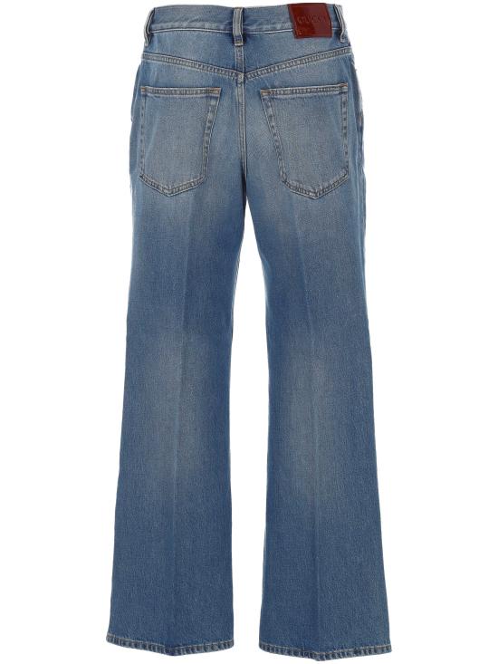 25SS 구찌 플레어 크롭 데님 팬츠 817989 XDC8T4011 WASH DENIM BLUE - GUCCI