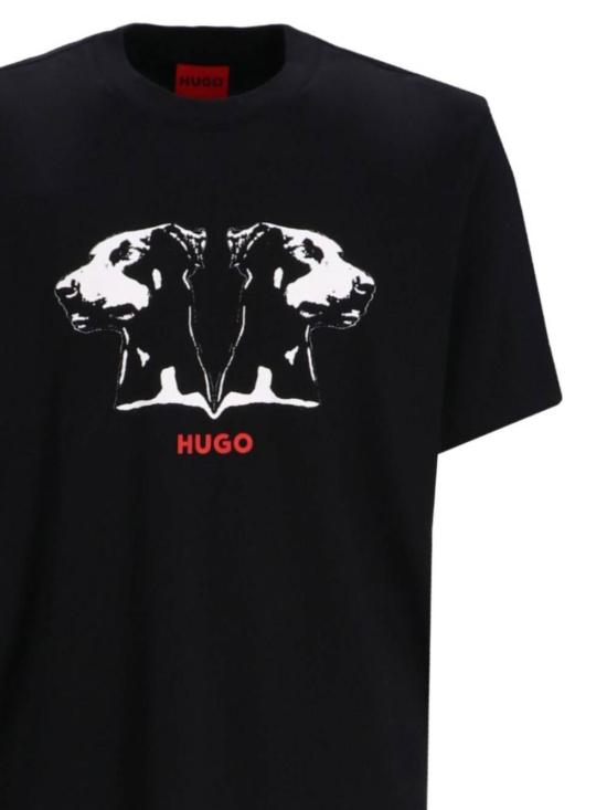 25FW 휴고보스 반팔 티셔츠 50542734 001 Black - HUGO BOSS