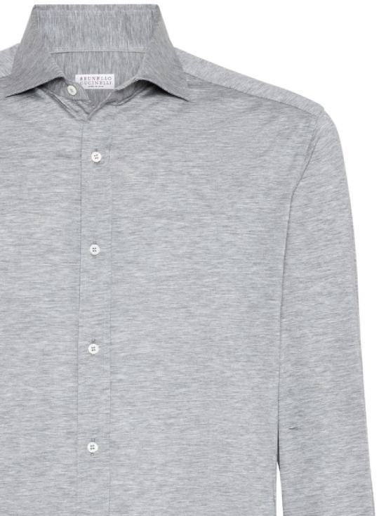 25SS 브루넬로 쿠치넬리 프렌치 칼라 셔츠 MD8216686 C571 - BRUNELLO CUCINELLI