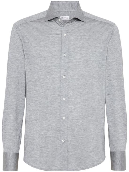 25SS 브루넬로 쿠치넬리 프렌치 칼라 셔츠 MD8216686 C571