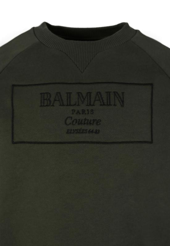 25FW [키즈] 발망 니트/스웻셔츠 BX4P80 Z3183 762NE GREEN - BALMAIN