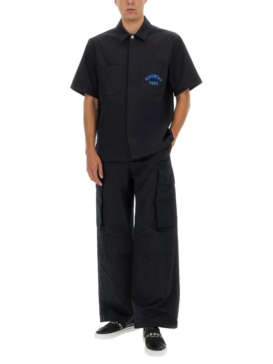 25FW 지방시 반팔 셔츠 BM615H164P 401 BLUE - GIVENCHY