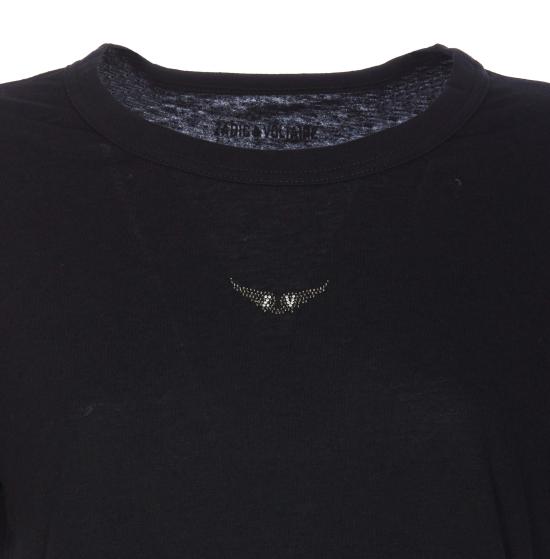 25FW 자딕앤볼테르 반팔 티셔츠 JWTS01669 001 Black - ZADIG & VOLTAIRE