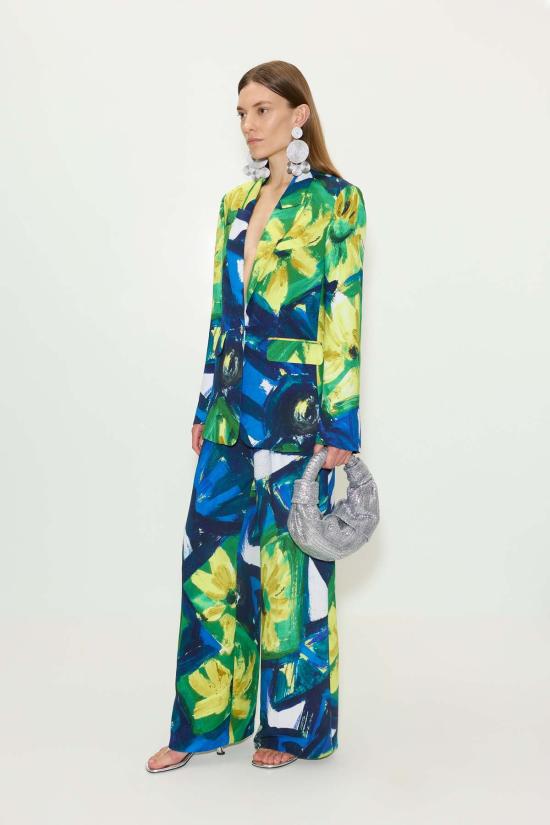  사이먼밀러 수트 자켓 Simon Miller Lennox 크레이프 재킷 대형 추상 플로럴 - SIMONMILLER