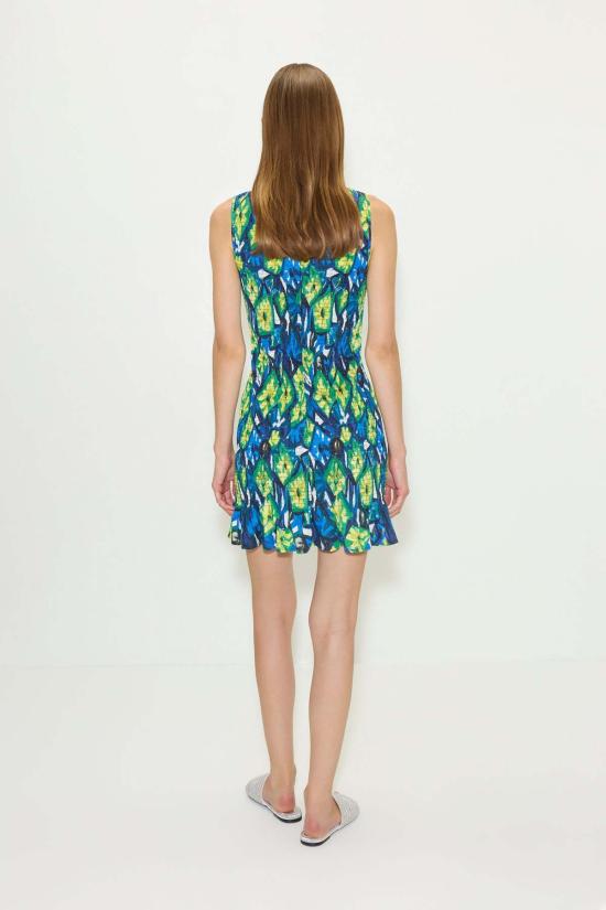  사이먼밀러 숏 원피스 사이먼 밀러 벨 스모크 미니 드레스 추상 플로럴 - SIMONMILLER