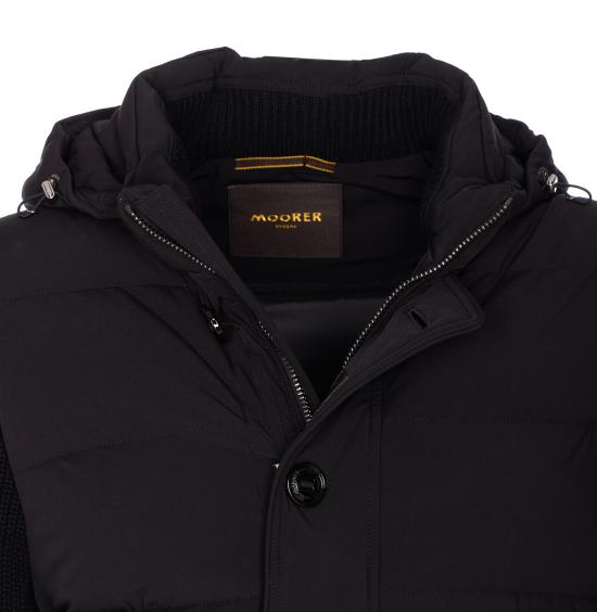 25FW 무레르 포스콜로 KNM 패디드 봄버 니트 자켓 FOSCOLO KNMU0001 Black - MOORER