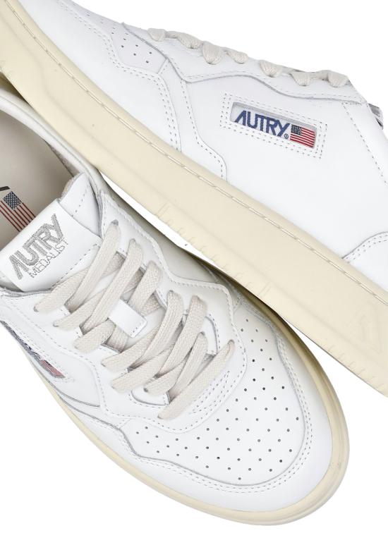 25FW 오트리 메달리스트 로우 스니커즈 AULW LL05WHT SILVER White - AUTRY