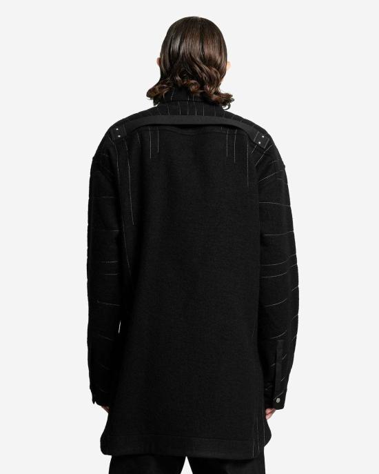  릭 오웬스 긴팔 셔츠 오버사이즈 아우터 블랙/더스트 - RICK OWENS