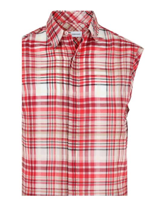  살바토레 페라가모 반팔 셔츠 143498 763520 60128 S Pink - SALVATORE FERRAGAMO