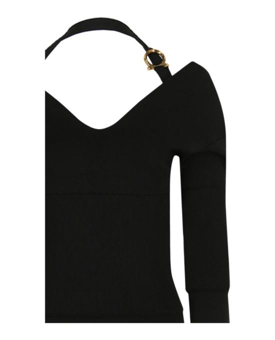  살바토레 페라가모 바디수트 티셔츠 111671 759662 00002 S Black - SALVATORE FERRAGAMO