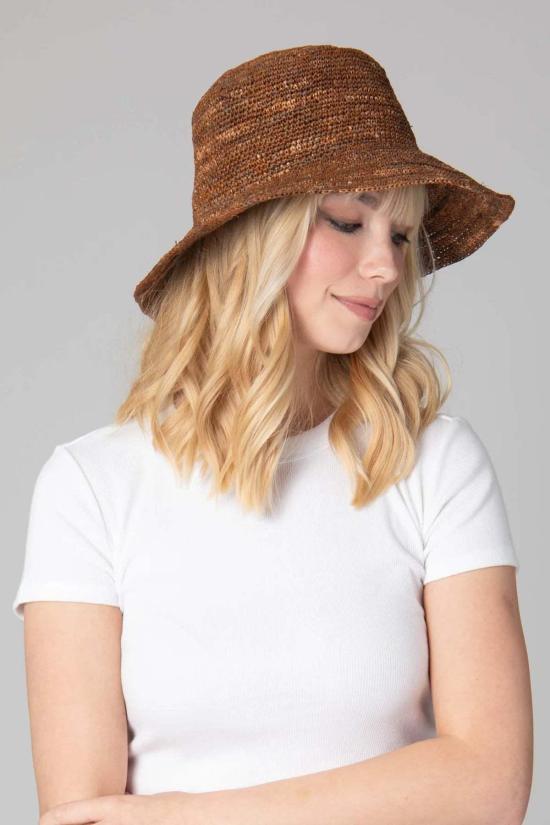 San Diego Hat Company 버킷햇 샌디에이고 햇 컴퍼니 위켄드 크로셰 라피아 버킷 햇 - OTHER BRANDS