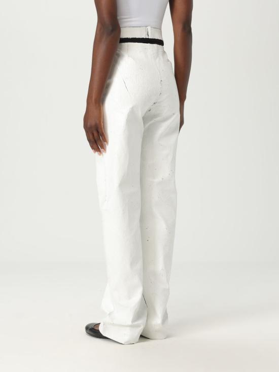 25SS MM6 메종마르지엘라 스트레이트 팬츠 S62KB0224M354370 02F White - MM6 MAISON MARGIELA