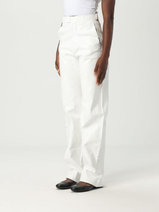 25SS MM6 메종마르지엘라 스트레이트 팬츠 S62KB0224M354370 02F White - MM6 MAISON MARGIELA