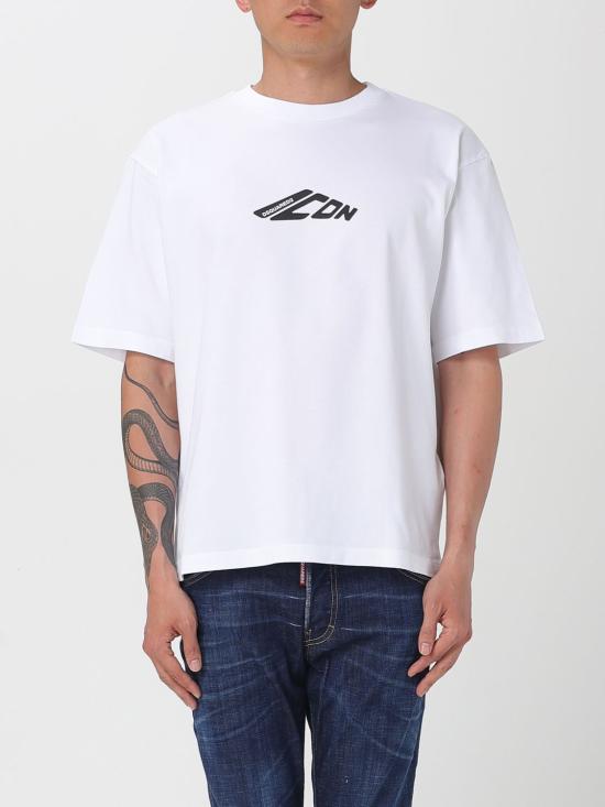 25FW 디스퀘어드2 반팔 티셔츠 S79GC0096D20033 100 White