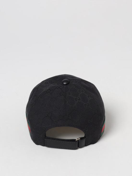25FW 구찌 웹 디테일 GG 캔버스 베이스볼 캡 200035KQWBG 1060 Black - GUCCI