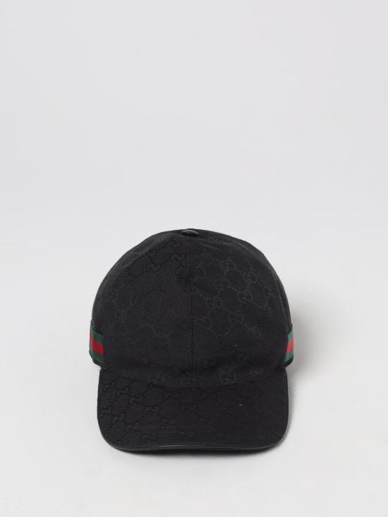 25FW 구찌 웹 디테일 GG 캔버스 베이스볼 캡 200035KQWBG 1060 Black - GUCCI