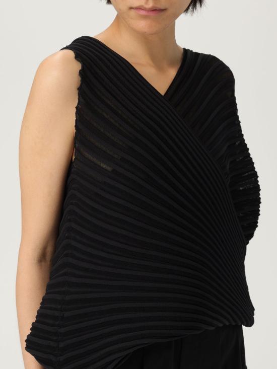 25FW 이세이 미야케 긴팔 티셔츠 IM56KN824 15 Black - ISSEY MIYAKE