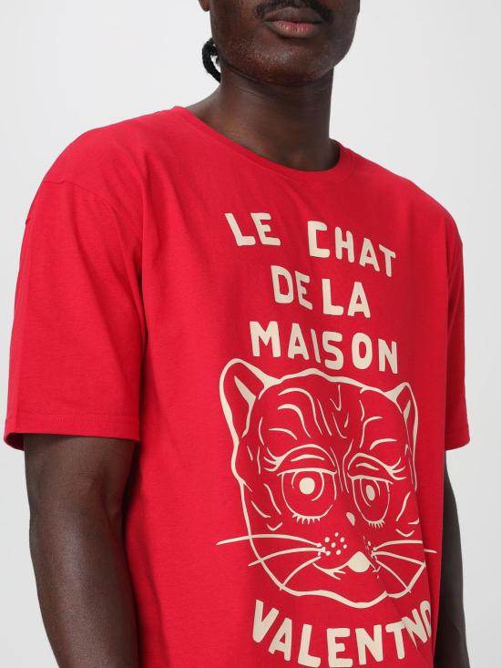 25FW 발렌티노 가라바니 반팔 티셔츠 7V3MG16PB32 BR3 Red - VALENTINO GARAVANI