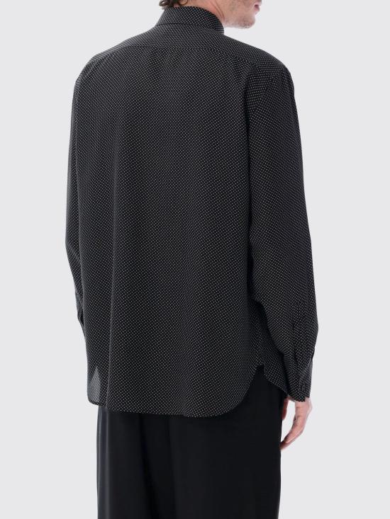 25FW 생로랑 긴팔 셔츠 646850Y301W 1000 Black - SAINT LAURENT
