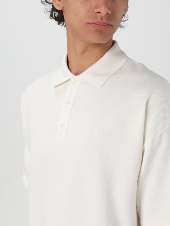 25SS 씨피 컴퍼니 폴로 티셔츠 18CMPL320A110396G 110 Ivory - C.P. COMPANY