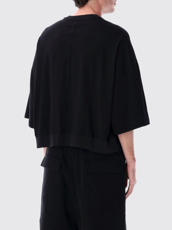 25FW 릭오웬스 x 챔피온 반팔 티셔츠 CM01E1677CHJG 09 Black - RICK OWENS X CHAMPIONS