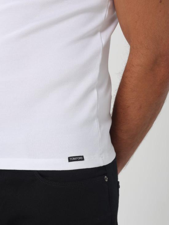 25FW 톰포드 코튼 크루넥 언더웨어 티셔츠 T4M081040 100 White - TOMFORD