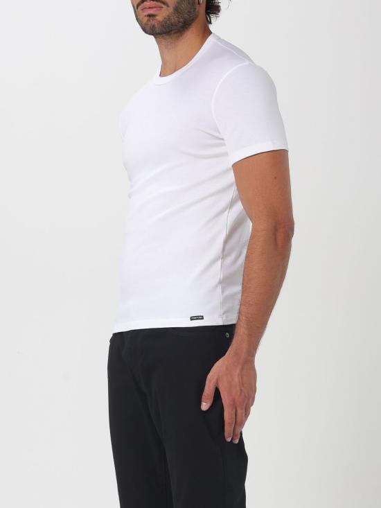 25FW 톰포드 코튼 크루넥 언더웨어 티셔츠 T4M081040 100 White - TOMFORD