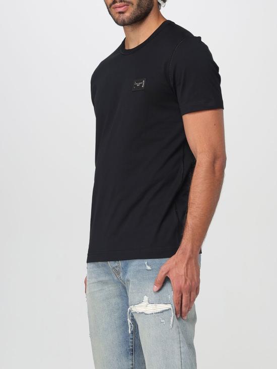 25FW 돌체앤가바나 반팔 티셔츠 G8PT1TG7F2I N0000 Black - DOLCE & GABBANA