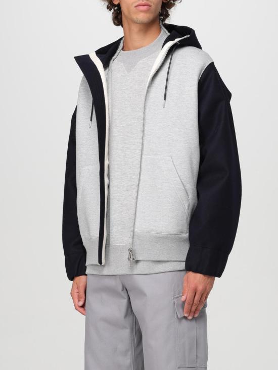 24FW 사카이 집업 니트 2403418M 398 Grey - SACAI