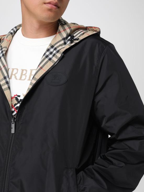 25FW 버버리 리버시블 체크 후디드 자켓 8110371 Sand - BURBERRY