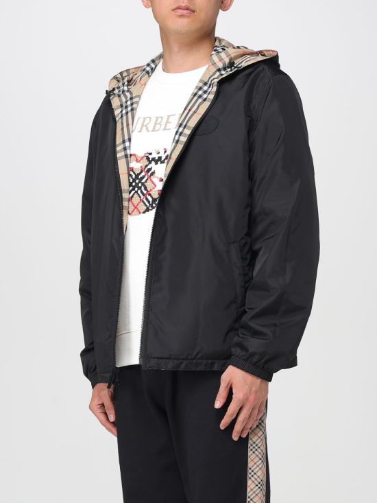 25FW 버버리 리버시블 체크 후디드 자켓 8110371 Sand - BURBERRY