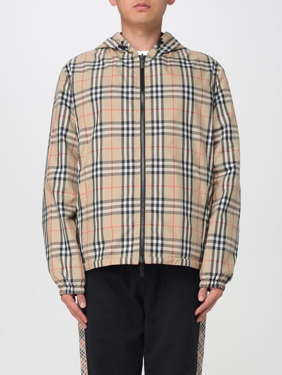 25FW 버버리 리버시블 체크 후디드 자켓 8110371 Sand