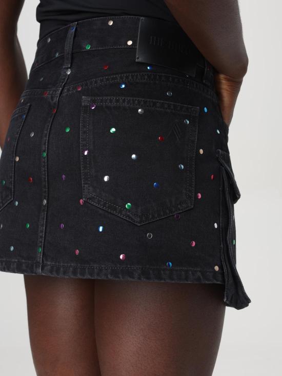 24FW 디 아티코 숏 스커트 247WCS136D075S 100 Black - THE ATTICO