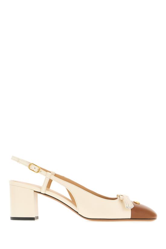 25FW 발렌티노 가라바니 발렛 두 로이 60mm 슬링백 펌프스 7W2S0MH9DDT AHA BUTTER WHITE TABACCO