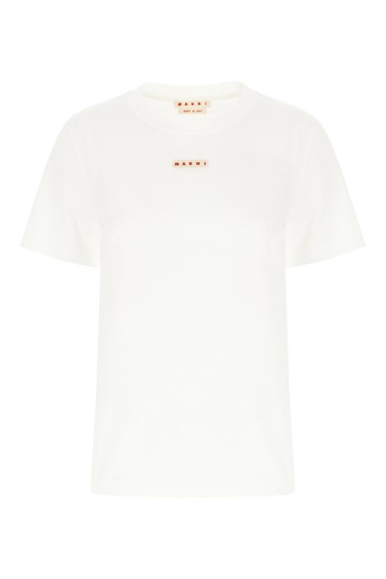 25FW 마르니 반팔 티셔츠 THJE0293X1UTCZ57 00W01 LILY WHITE