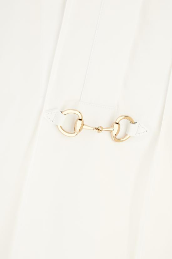 25FW 구찌 스빗 타이 넥 셔츠  831912Z8B2P 9000 Bianco - GUCCI